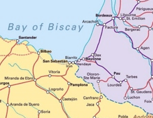 Road from Spain to France