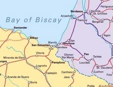 Road from Spain to France